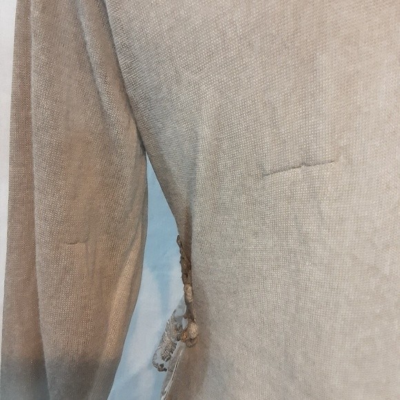 Simply Couture Boho Ruffled Lace Accent Long Sleeve Tunic Top Small Romantic - Picture 8 of 8